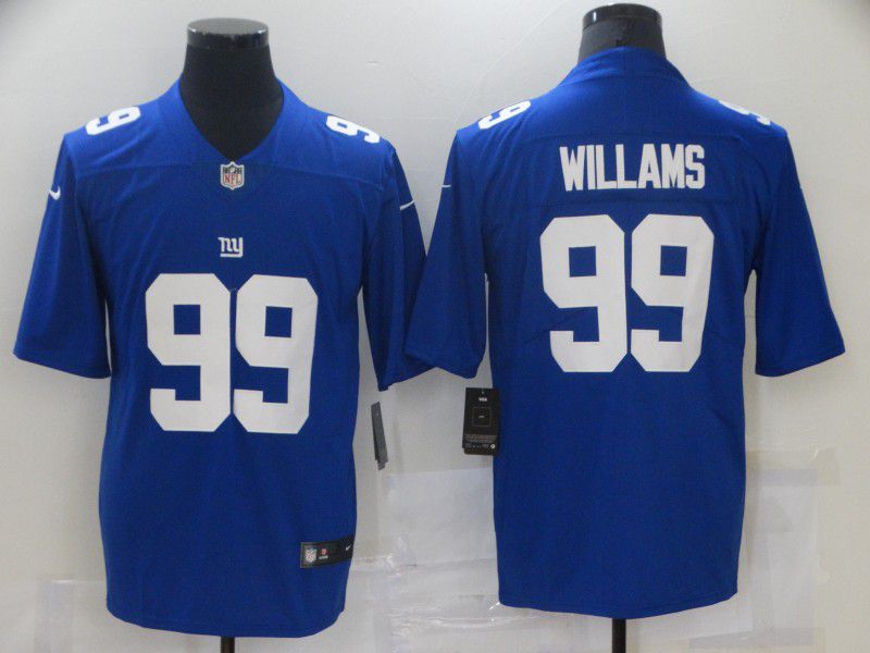 Men New York Giants #99 Willams Blue Nike Vapor Untouchable Limited 2021 NFL Jersey